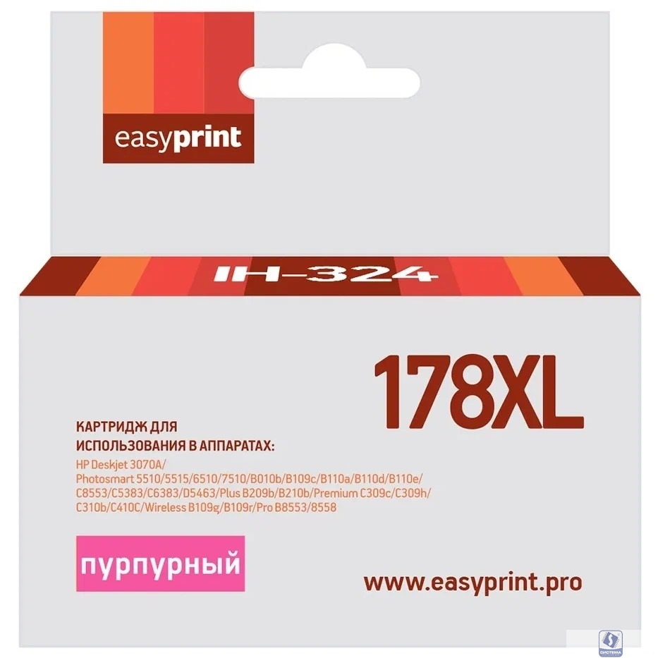 Easyprint  CB324HE  Картридж №178XL для HP Deskjet 3070A/Photosmart 5510/6510/C8583,  пурпурный,с чипом