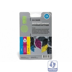 CACTUS C1823D Картридж струйный CS-C1823D №23 голубой/пурпурный/желтый для HP DJ 712c/720c/722c/810/812c/815c/830C/832C (39мл)
