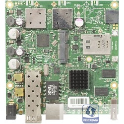 MikroTik RB922UAGS-5HPacD Плата, 720MHz CPU, 128MB RAM, 1xGigabit LAN, USB, 1xSFP, miniPCIe, SIM slot, 5Ghz 802.11a/c, 2x2 MIMO, 2xMMCX, RouterOS L4