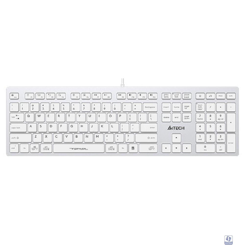 Клавиатура A4Tech Fstyler FX50 белый USB slim Multimedia (FX50 WHITE)