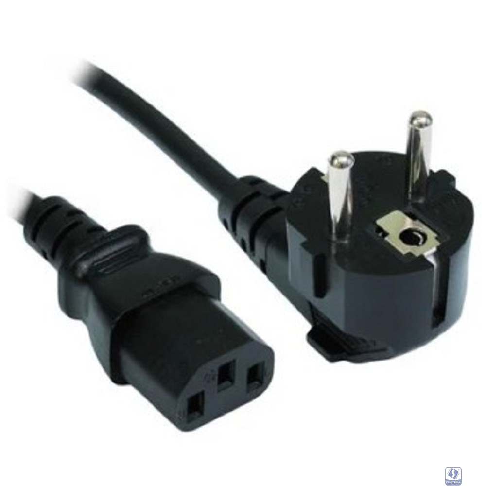 Filum Кабель питания CEE 7/7- С13, 3х0.5мм, 220В, 6A, чёрный, 3м [FL-PC6-EU-C13-3M] (873334)