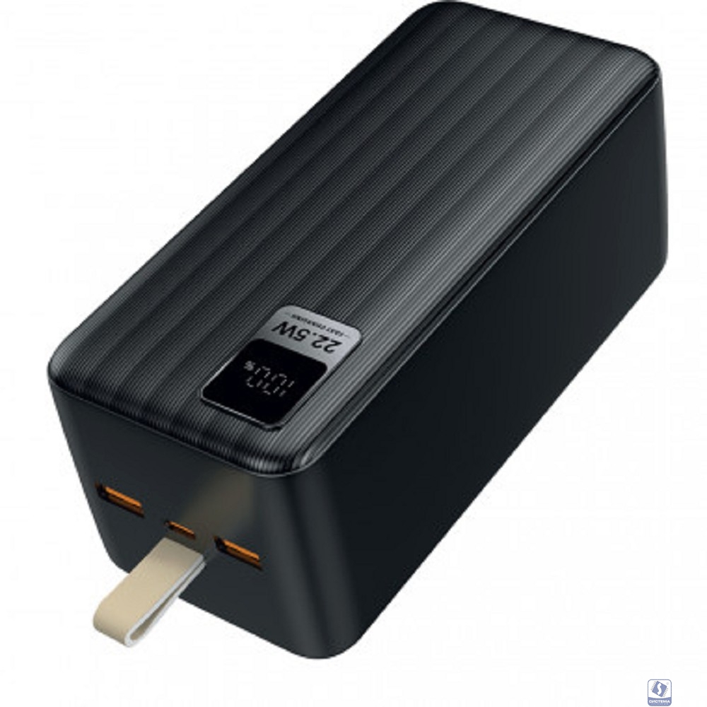 Perfeo Powerbank WATERFALL 50000 mAh/LED дисплей/PD + QC 3.0/Type-C/2 USB/Выход: 5A, max 22.5W/Black (PF_D0186)