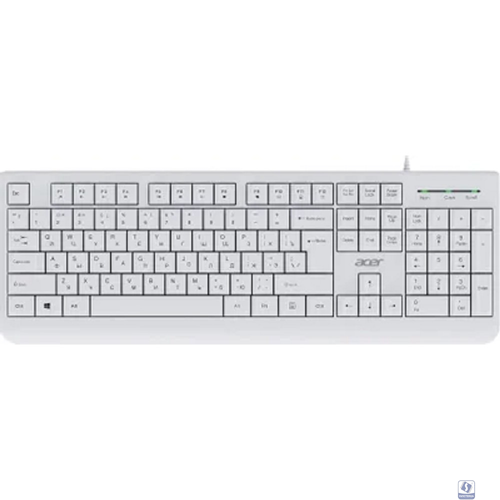 Acer OKW400 white USB Multimedia (ZL.KBDEE.01B) каб.:1.8м Клавиатура проводная 