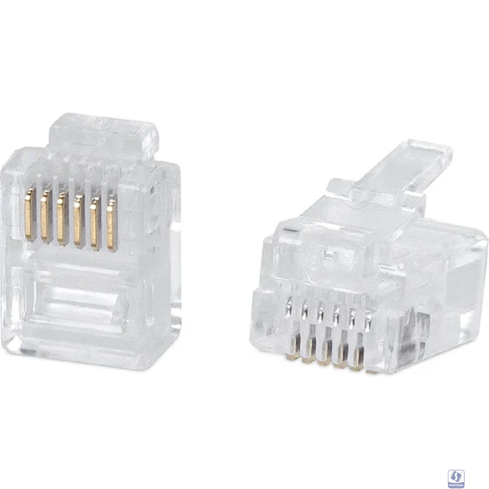 Cabeus 6P6C Телефонный коннектор RJ-12