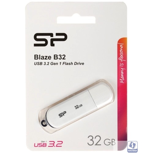 Silicon Power USB Drive 32Gb Blaze B32, USB 3.2, Белый (OEM)