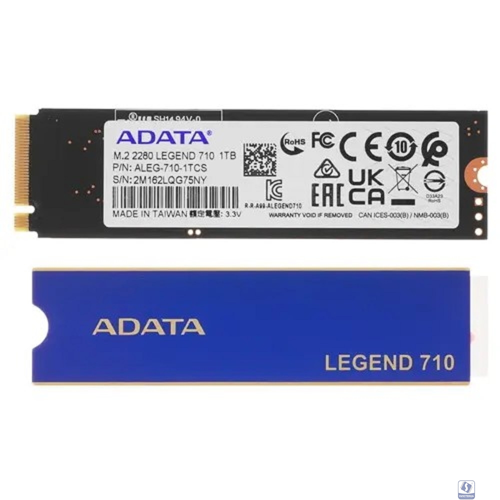A-DATA SSD 1Tb Legend 710 M.2 2280,  PCI-E 3.0 x4  ALEG-710-1TCS