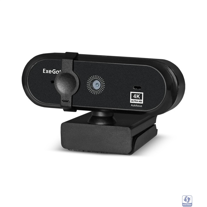 Exegate EX287383RUS Веб-камера ExeGateStream HD 4000 4K UHD T-Tripod (матрица 1/3" 8 Мп, 3840x2160, 32fps, 4-линзовый объектив (стекло), автофокус, шторка, USB, микрофон с шумоподавлением, поворотное  Exegate EX287383RUS Веб-камера ExeGateStream HD 4000 4K UHD T-Tripod (матрица 1/3" 8 Мп, 3840x2160, 32fps, 4-линзовый объектив (стекло), автофокус, шторка, USB, микрофон с шумоподавлением, поворотное