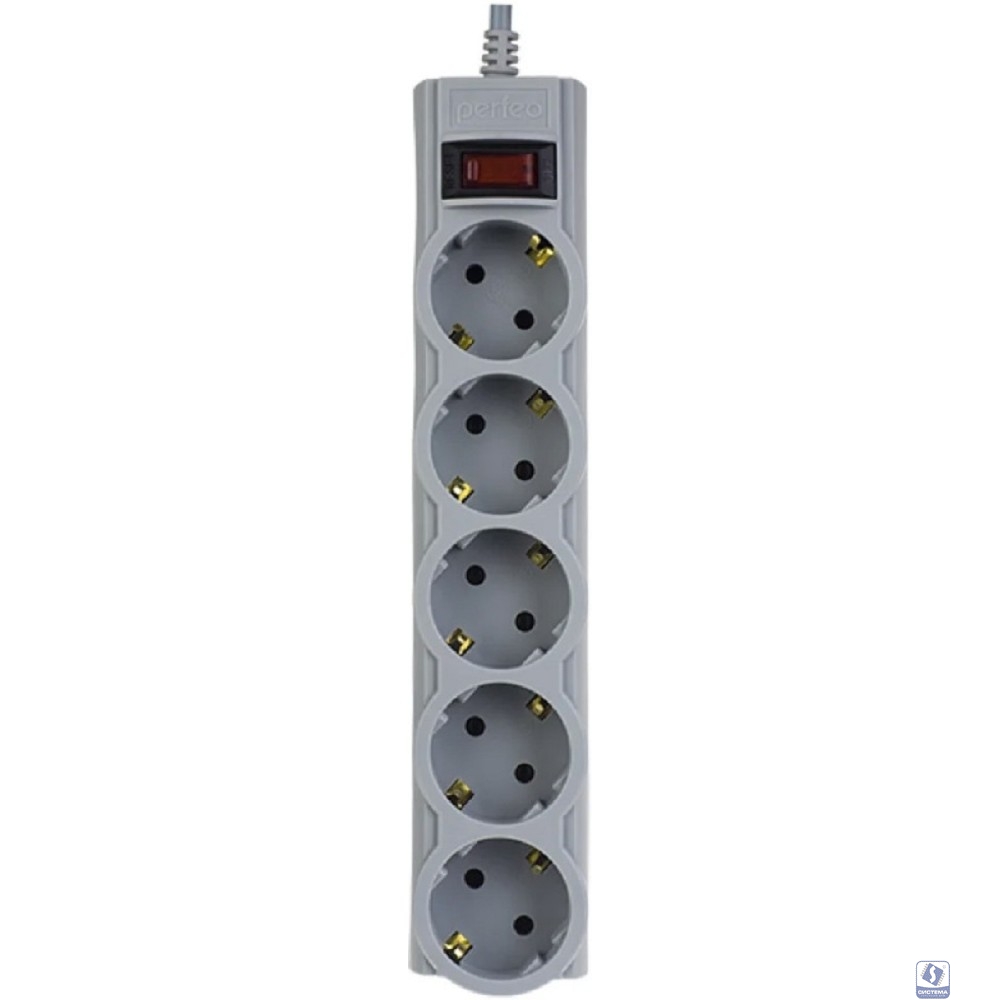 Perfeo Сетевой фильтр "POWERX", PF_A4717 (3,0м, 5 розеток, серый)