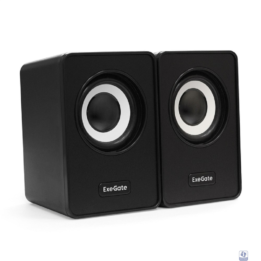 Exegate EX287054RUS Акустическая система 2.0 ExeGate Disco 120 (питание USB, 2х3Вт (6Вт RMS), 100-20000Гц, черный)