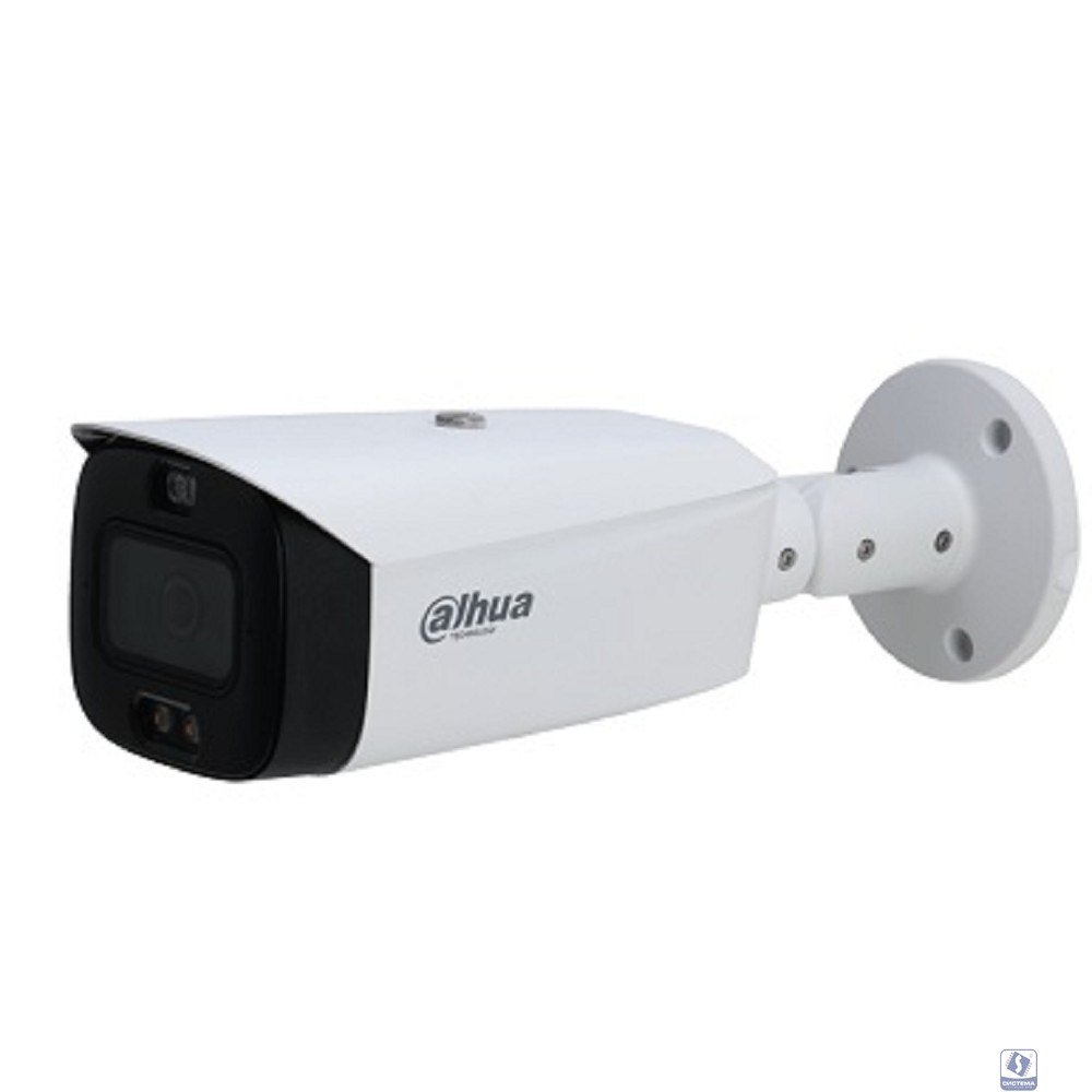 DAHUA DH-IPC-HFW3449T1P-AS-PV-0280B-S5 Уличная цилиндрическая IP-видеокамера TiOC и ACUPICK 4Мп, 1/2.7” CMOS, объектив 2.8мм, видеоаналитика, 2 микрофона, ИК 30м, LED 30м, IP67, металл/пластик