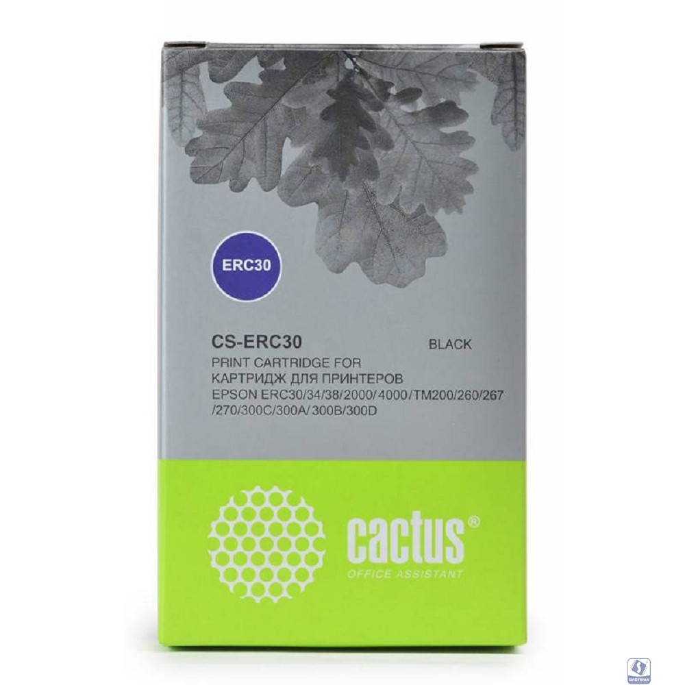 CACTUS Картридж матричный CS-ERC30 12.7x5 черный для Epson ERC 30/34/38/TM-U220