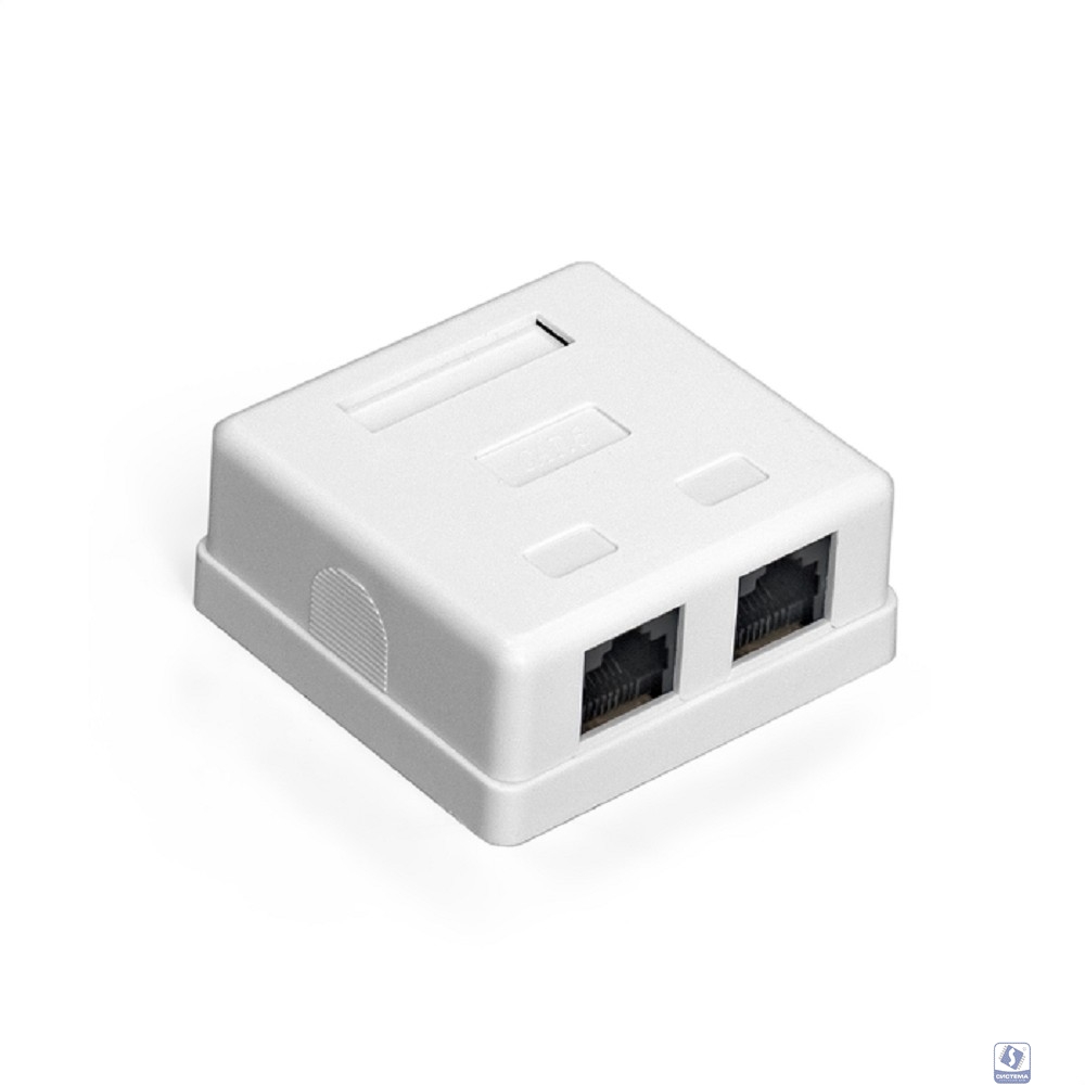 Exegate EX292845RUS Розетка внешняя двойная ExeGate SM2-RJ45-C6 RJ-45 кат.6 UTP Krone/110