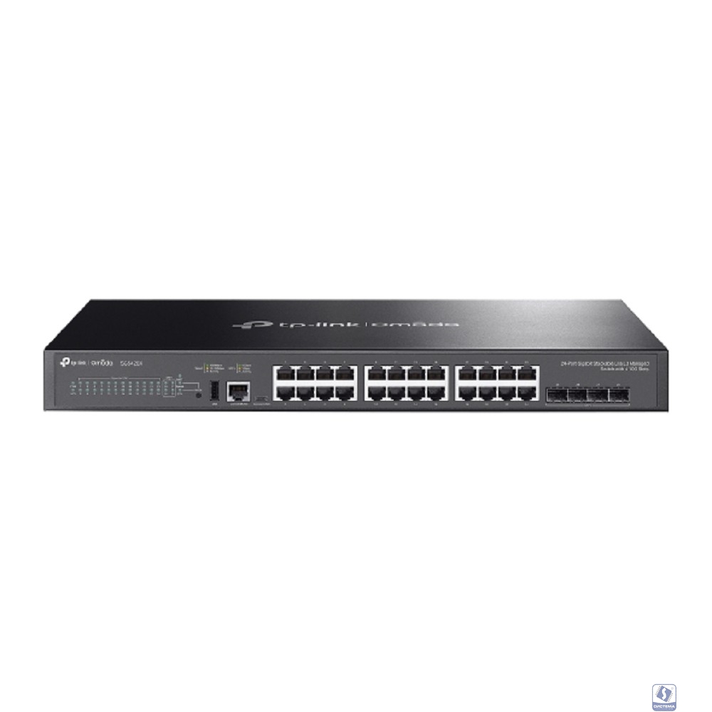 TP-Link SG5428X Omada 24-портовый гигабитный стекируемый управляемый коммутатор уровня L3 с 4 SFP+ слотами 10G