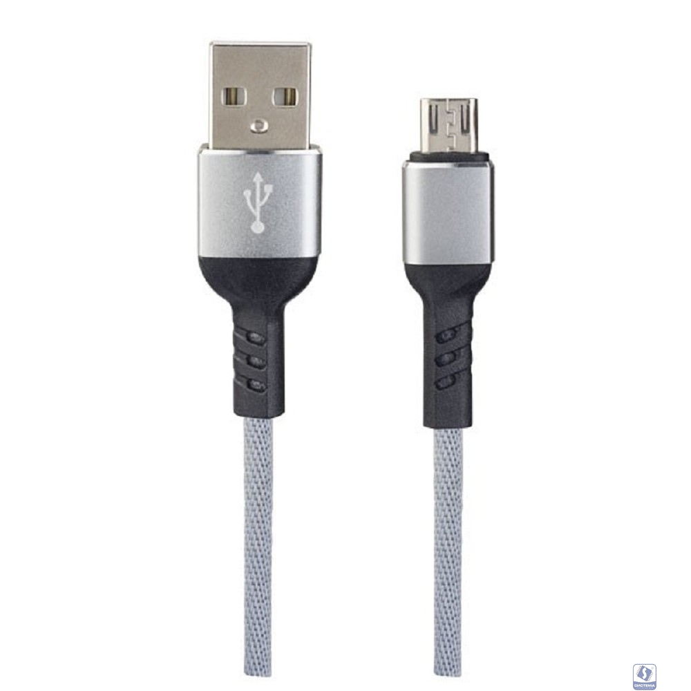 PERFEO Кабель USB2.0 A вилка - Micro USB вилка, серый, длина 1 м., бокс (U4806)