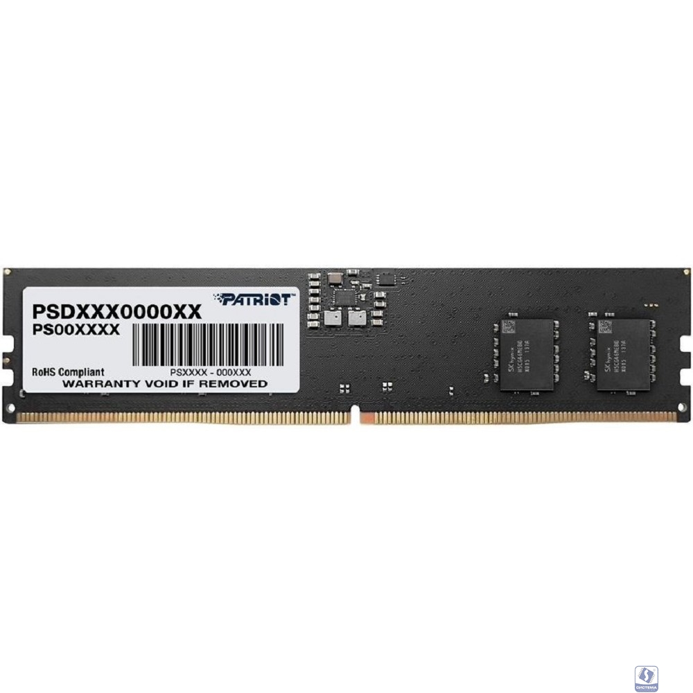 Patriot DDR5 DIMM 8Gb 5600MHz PSD58G560041 Signature RTL PC5-44800 CL46 ECC 288-pin 1.1В single rank