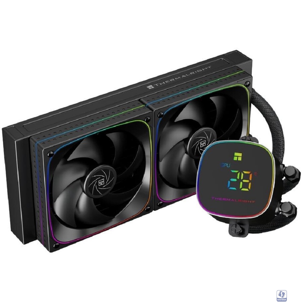 Thermalright Система водяного охлаждения Frozen Horizon 240 Digital Argb Black / 2x120mm ARGB PWM Fans / TRFH240DAB
