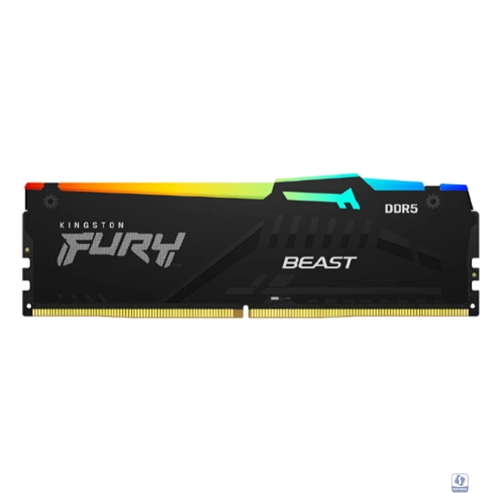 Kingston DDR5 DIMM 32Gb (2x16Gb) PC 48000 6000Mhz, FURY Beast Black RGB,  (KF560C36BBE2AK2-32)