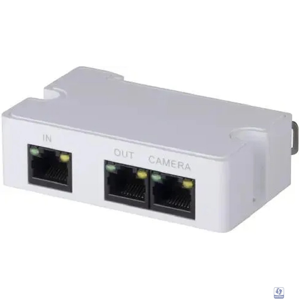 DAHUA PFT1300 Удлинитель PoE, 1 RJ45 (вход), 1 RJ45 (выход на удлинитель), 1 RJ45 (выход на IP-видеокамеру)