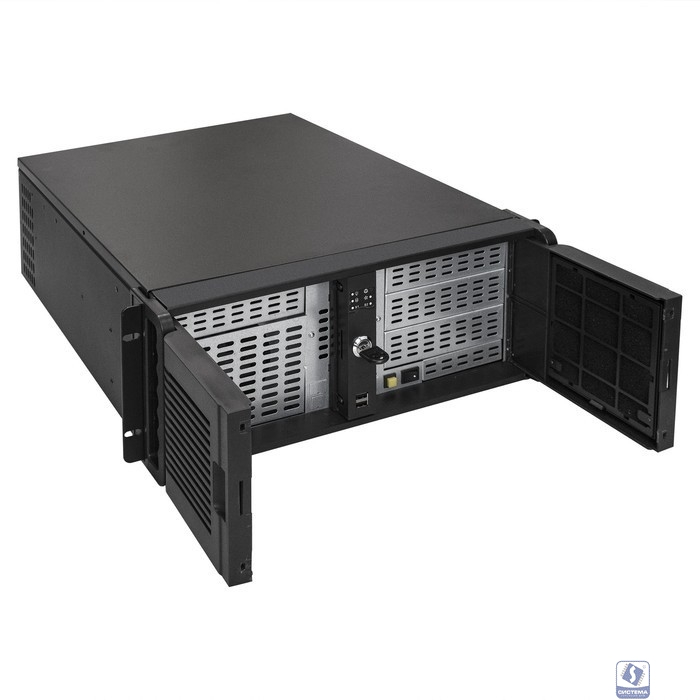 Exegate EX293251RUS Серверный корпус ExeGate Pro 4U480-15/4U4132 <RM 19", высота 4U, глубина 480, БП 800RADS, USB>