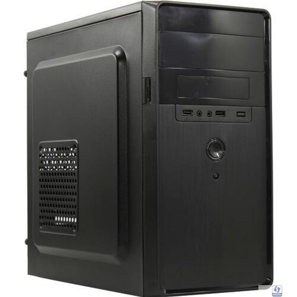 Exegate EX286427RUS Корпус Minitower ExeGate BA-309-500W-8 (mATX, БП AA500 с вент. 8см, 2*USB, HD аудио, черный)