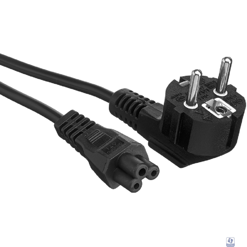 Exegate EP280679RUS Кабель питания ноутбуков ExeGate Power PC5-1,8P (Евровилка Schuko->С5) VDE-250V-3*0.5mm2, медь, черный, 1.8м.