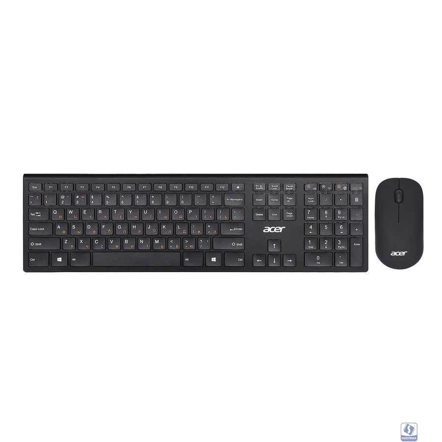 Acer OKR030 [ZL.KBDEE.005] Комплект (клавиатура + мышь) Combo wilreless USB  slim black 