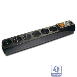 MOST Сетевой фильтр H6 5м (6 розеток), черный 