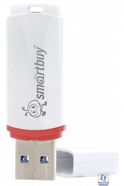Smartbuy USB Drive 4Gb Crown White SB4GBCRW-W