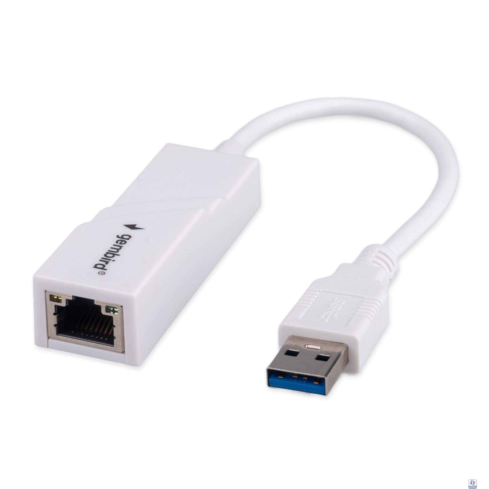 Gembird Сетевой адаптер Ethernet  USB 3.0 - Gigabit Ethernet adapter, пластик, белый, RTL8153 (NIC-U11)