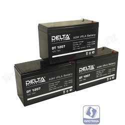 Delta DT 1207 (7 А\ч, 12В) свинцово- кислотный аккумулятор  