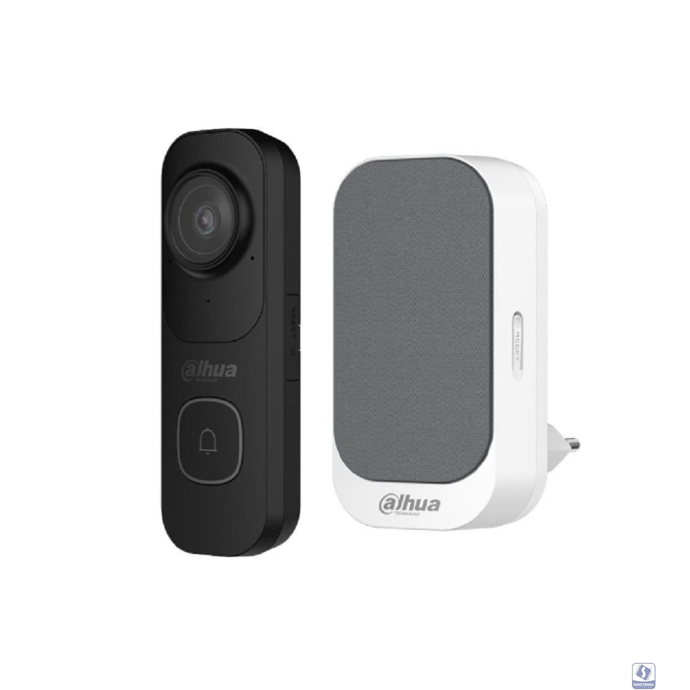 DAHUA DH-VDKP01-BG (KIT/DH-IPC-DB41AP-0210B-White/DH-IPC-DS1AP-Grey) Комплект: Дверной звонок DH-DB41AB + Динамик DH-DS1AG