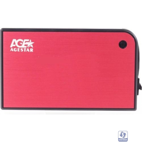 AgeStar 3UB2A14 (RED) Внешний корпус для HDD/SSD AgeStar 3UB2A14 SATA II пластик/алюминий красный 2.5"