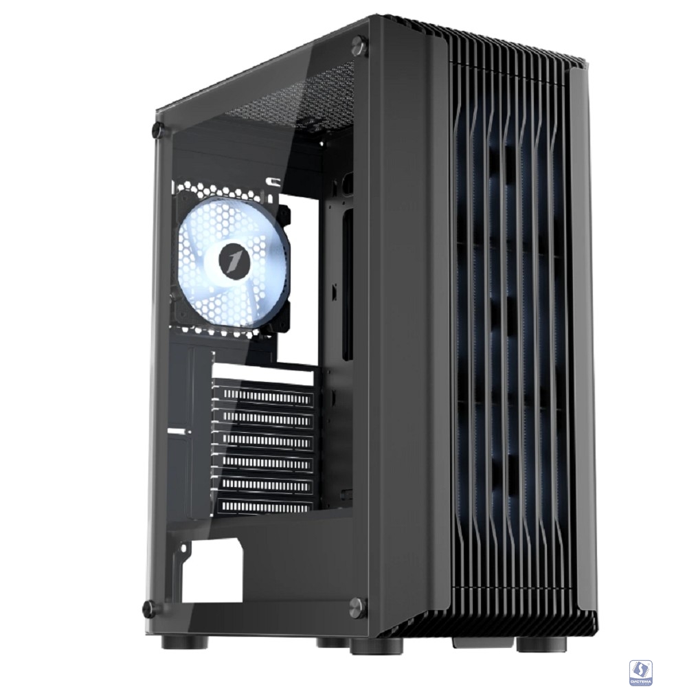 1STPLAYER BULLET HUNTER H6 ARGB Black / ATX / 4x120mm ARGB fans / H6-BK-4F7