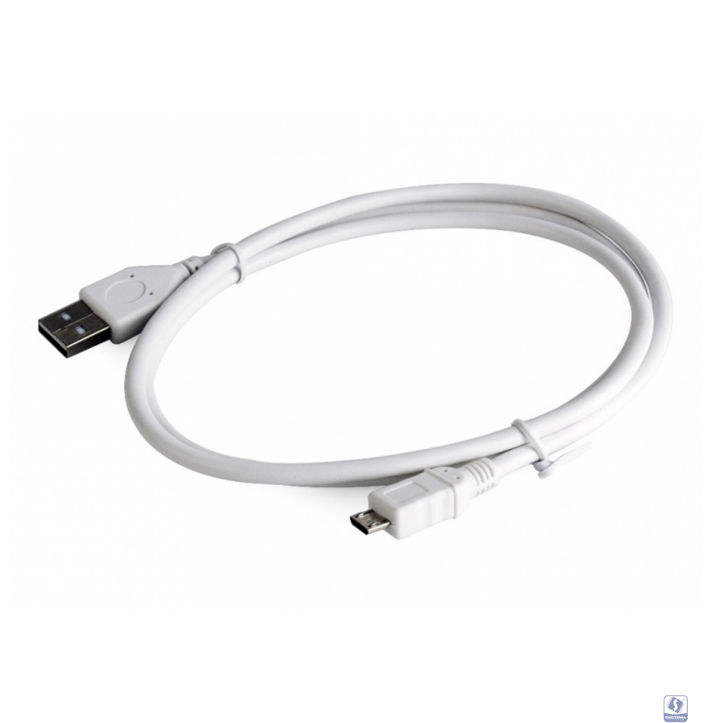 Gembird/Cablexpert CCP-mUSB2-AMBM-W-0.5M Кабель USB 2.0 Pro , AM/microBM 5P, 0.5м, экран, белый, пакет 