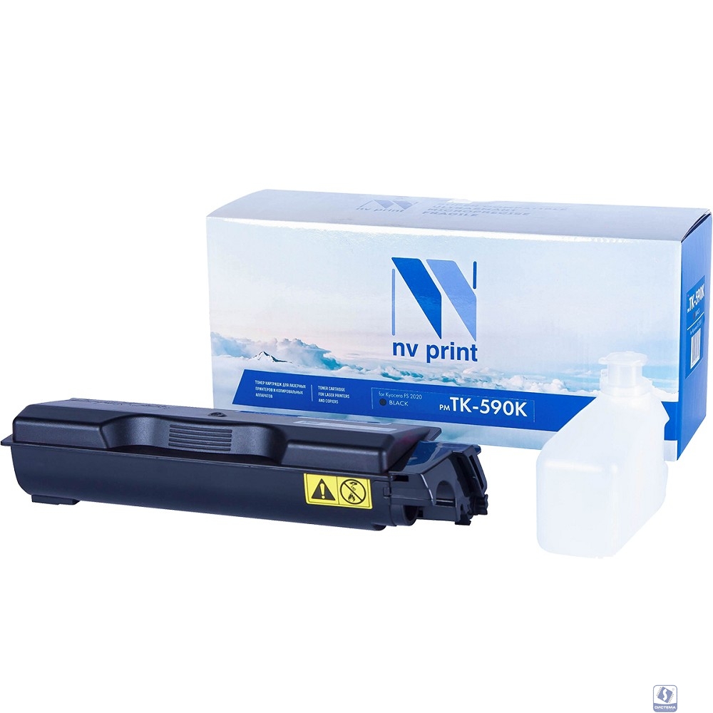 NVPrint TK-590BK Тонер-картридж для Kyocera FS-C2026MFP/C2126/C2526MFP/C2626/C5250DN/P6026cdn/M6526cdn (7000k), Black