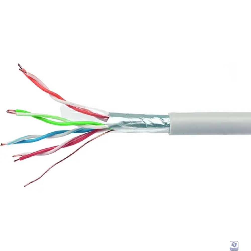 Cablexpert FPC-6057-4-CU/100 Кабель Cablexpert (RU) FTP indoor 4x2x0.57, медный, кат.6, однож., 100м, box, серый