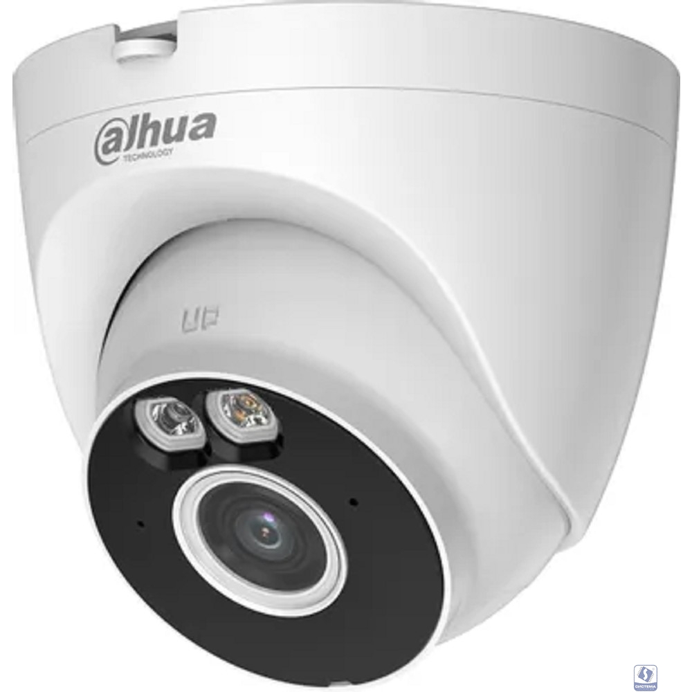 DAHUA DH-IPC-T5AP-PV-0280B Уличная купольная IP-видеокамера 5Мп; 1/2.7” CMOS; объектив 2.8мм  ИК 30м и LED 30м и Wi-Fi IP67; металл, пластик; Wi-Fi 2.4ГГц