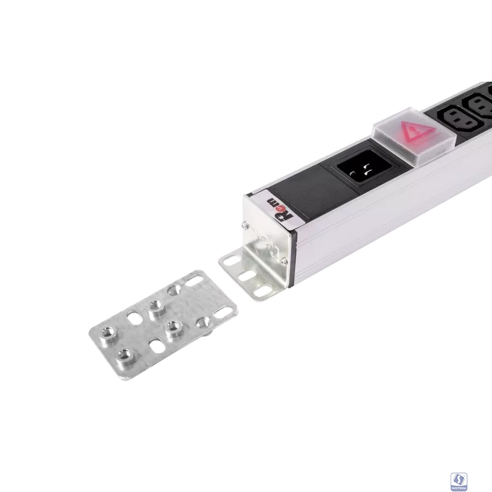 REM Вертикальный блок розеток Rem-16 с выкл., 14 IEC 60320 C13, 10 C19, вход C20 16A, алюм., 33-38U (R-16-14C13-10C19-V-1420)