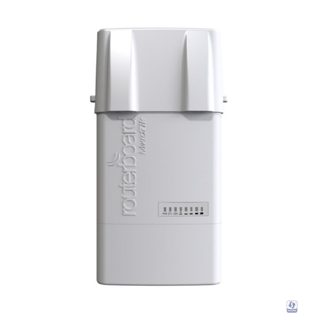 MikroTik RB912UAG-5HPnD-OUT BaseBox 5 (RouterBOARD 912UAG with 600Mhz Atheros CPU, 64MB RAM, 1xGigabit LAN, USB, miniPCIe, built-in 5Ghz 802.11a/n 2x2 two chain wireless with two RP-SMA connectors, Ro