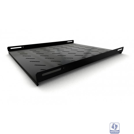 Hyperline TSH3L-650-RAL9004 (TSH3L-650-RAL9005) Полка стационарная, глубина 650 мм, с боковым креплением, нагрузка до 20 кг, для шкафов серии TTB, TTR, TTC2, 485х650мм (ШхГ), цвет черный