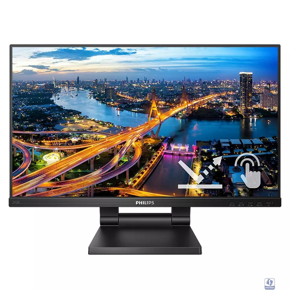 LCD PHILIPS 23.8" 242B1TC/00 черный 