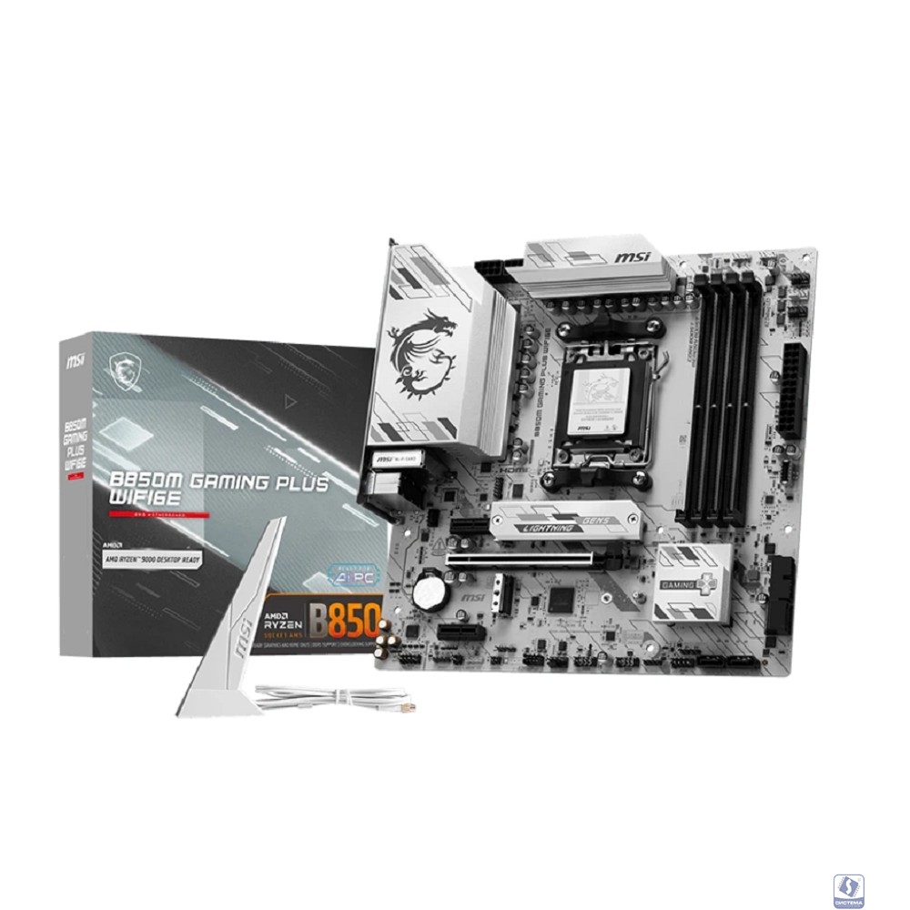 Материнская плата MSI B850M GAMING PLUS WIFI6E SocketAM5 AMD B850 4xDDR5 mATX AC`97 8ch(7.1) 2.5Gg RAID+HDMI+DP