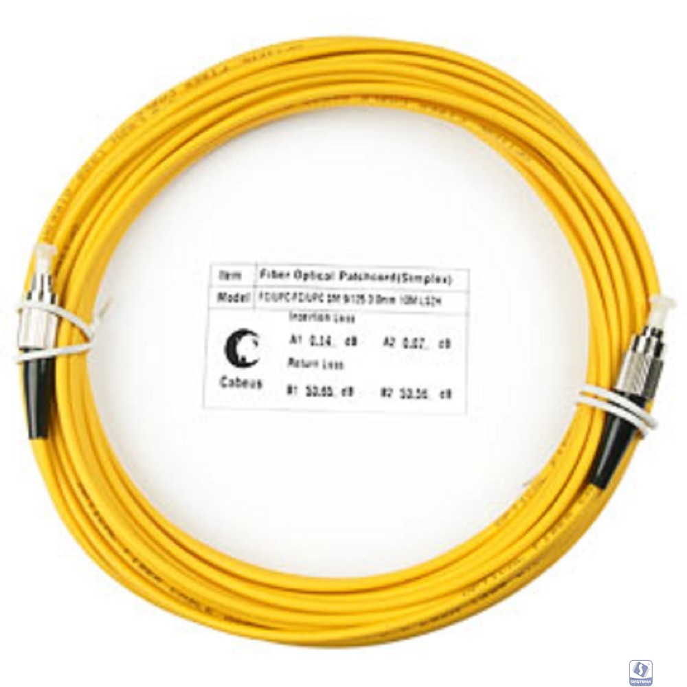 Cabeus FOP(s)-9-FC-FC-15m Шнур оптический simplex FC-FC 9/125 sm 15м LSZH