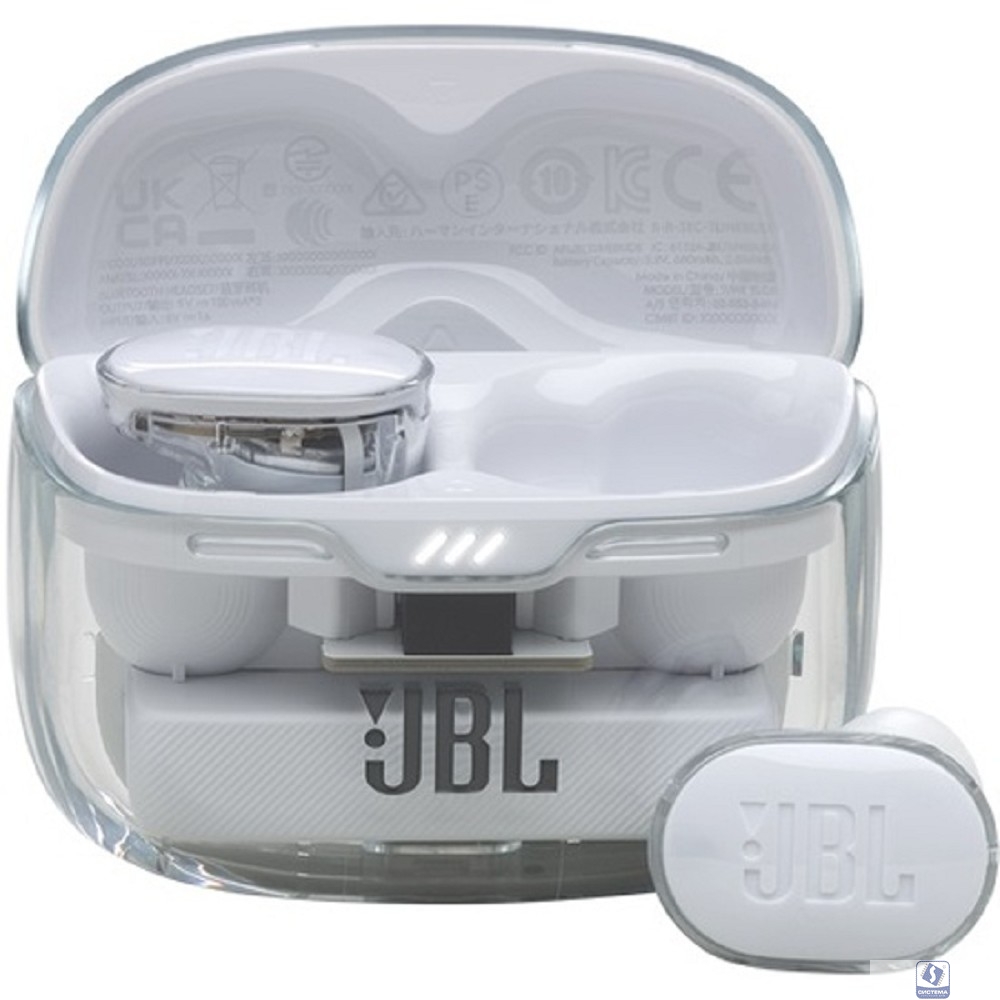 Наушники JBL Tune Buds Ghost, Bluetooth, внутриканальные, белый [jbltbudsgwht]