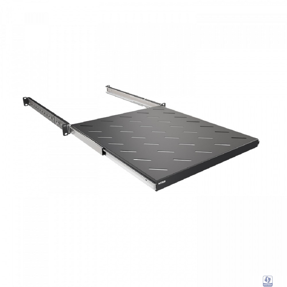 NTSS Полка выдвижная NTSS глубина 500мм, крепление 19 1U, для шкафов глубиной 800мм, черный RAL 9005 NTSS-MSKB-FS-800-BL