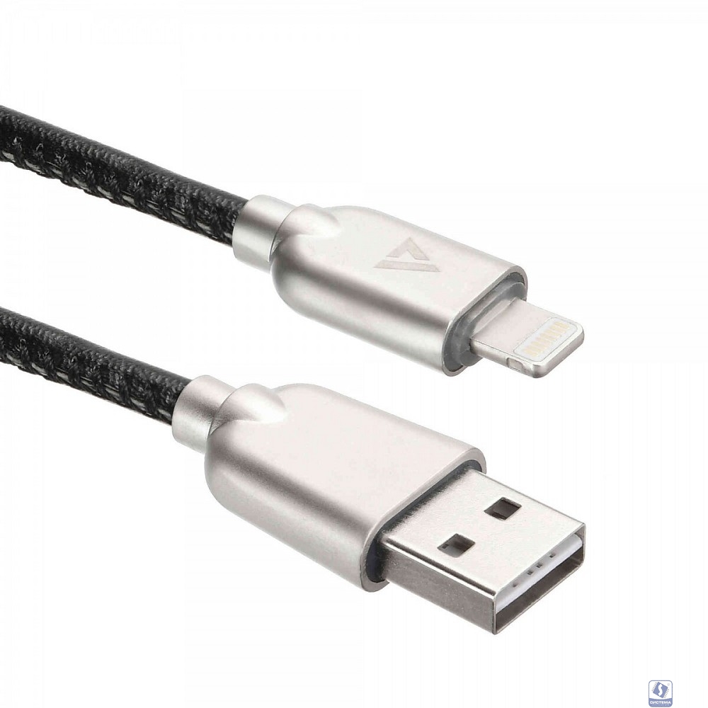 Кабели USB ACD USB кабель ACD-Allure Lightning ; USB-A Кожа, 1м, черный (ACD-U926-P5B)