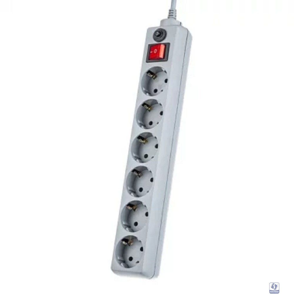 Perfeo Сетевой фильтр "POWER+",PF_A4675 (5,0м, 6 розеток, серый (PF-PP-6/5,0-G))