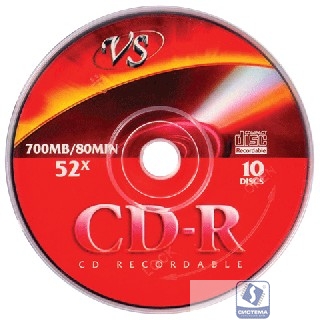 Диски VS CD-R 80 52x конверт/5 (VSCDRK501) (620052)