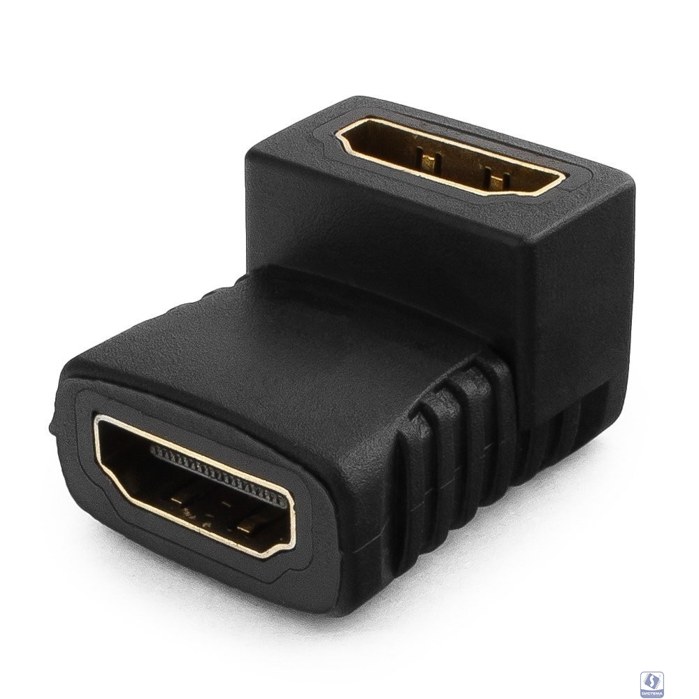 Gembird Переходник HDMI-HDMI  19F/19F, угловой, золотые разъемы, пакет [A-HDMI-FFL]