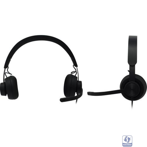 Наушники с микрофоном Logitech Zone Wired UC черный матовый 1.9м накладные USB оголовье (981-000875)